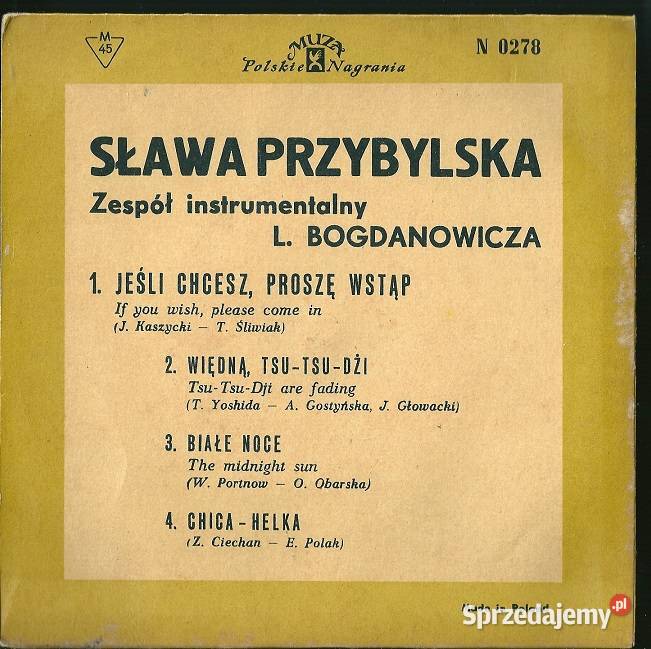 Płyta winylowa Sława PrzybylskapłytaJeśli chcesz