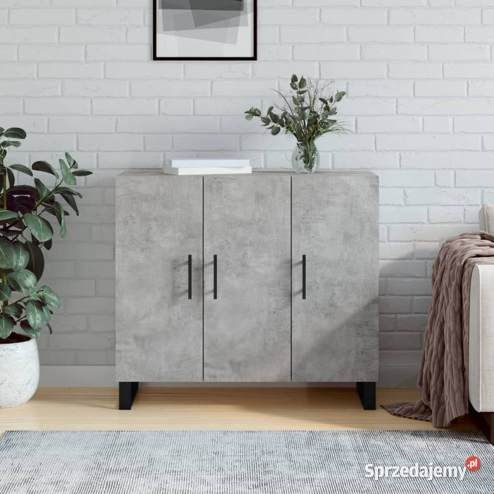 Szafka szarość betonu 90x34x80 materiał Pozostałe
