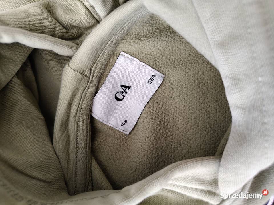 Bluza z kapturem 146 CA oliwkowa chłopięca Ustka