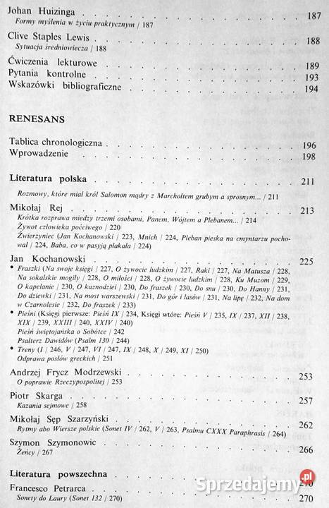 Literatura Starożytność oświecenie Maria Rok wydania 1996 Chełm