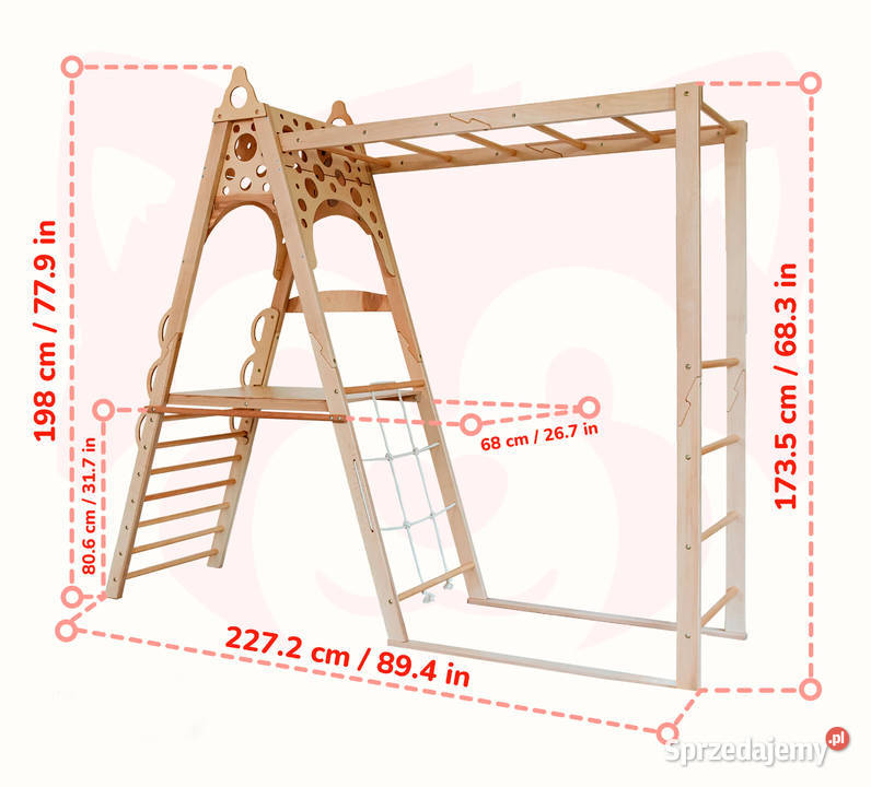 domowy plac zabaw Circle drewnopastel Drewno  Pozostałe Dla Dziecka Kraków