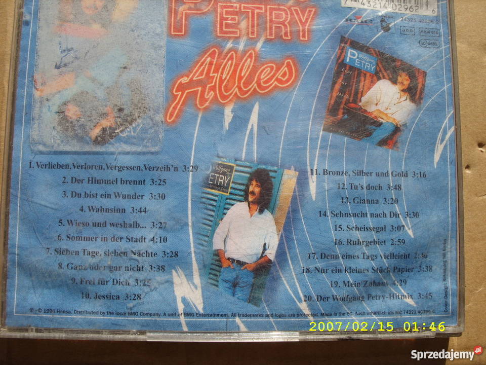 Pop CD WOLFGANG PETRYALLES dolnośląskie Wołów