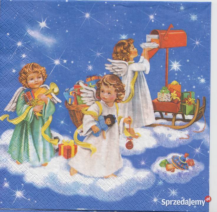 Decoupage serwetki Aniołki Anioł Boże Narodzenie Skarżysko-Kamienna