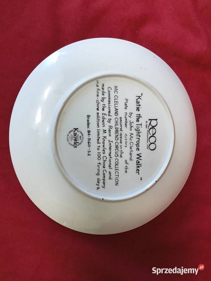 Talerz kolekcjonerski Katie the Tightrope Walker łódzkie Chorzew sprzedam