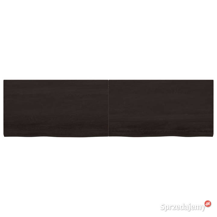Blat stołu ciemnobrązowy 220x60x24 lite drewno Warszawa