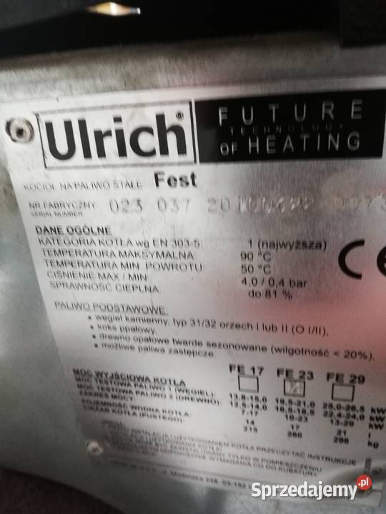 Piec Ulrich FE 23 żeliwo Sandomierz