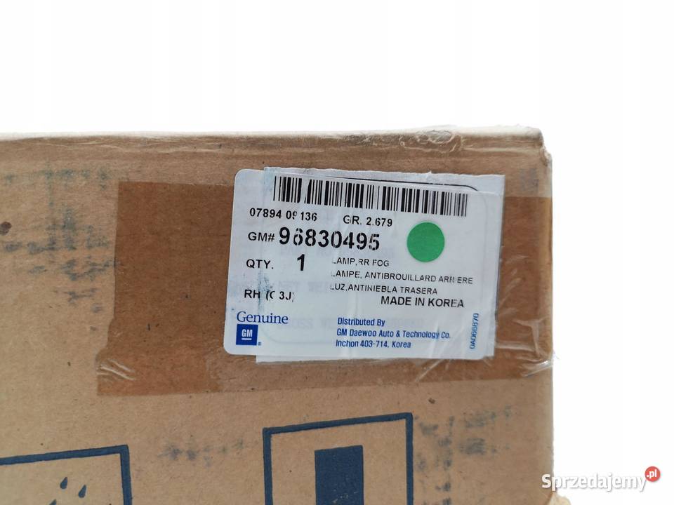 LAMPA PRAWY TYŁ KLAPY CHEVROLET CRUZE 0914 ORI