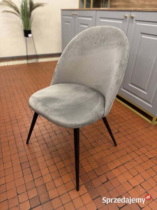 Krzesła KOKKEDAL szary aksamit