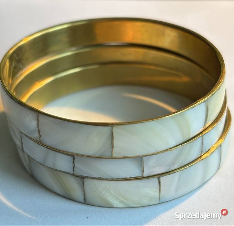 Bransoletki mosiądz i macica perłowa