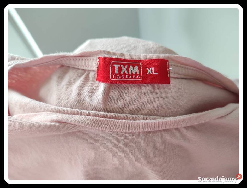 TXM fashion XL 42 jasnoróżowa koszulka bluzka krótki Płock