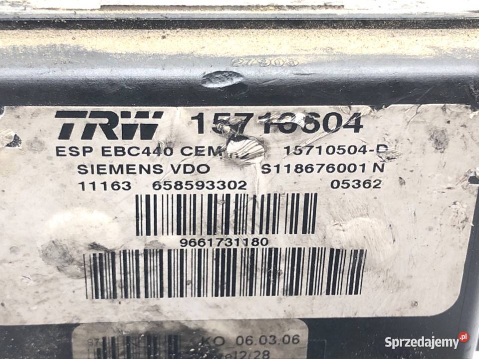 POMPA ABS PEUGEOT 407 9661731180 16 109 0411