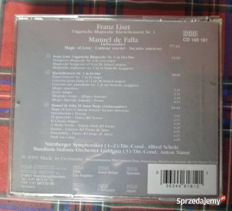 Franz Liszt Manuel de Falla Vienna Master Series Płyty i kasety Kraków