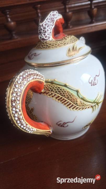 Japoński dzbanek Sansei z lat 50 XX w Złoty sm Porcelana i szkło pomorskie Gdańsk sprzedam