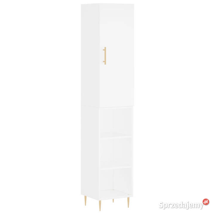 Wysoka szafka biała 345x34x180 materiał sprzedam