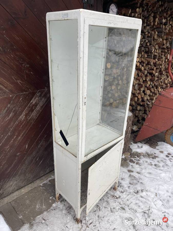 Kultowa Szafa Medyczna LOFT MetalSzkło Retro PRL Zabłudów