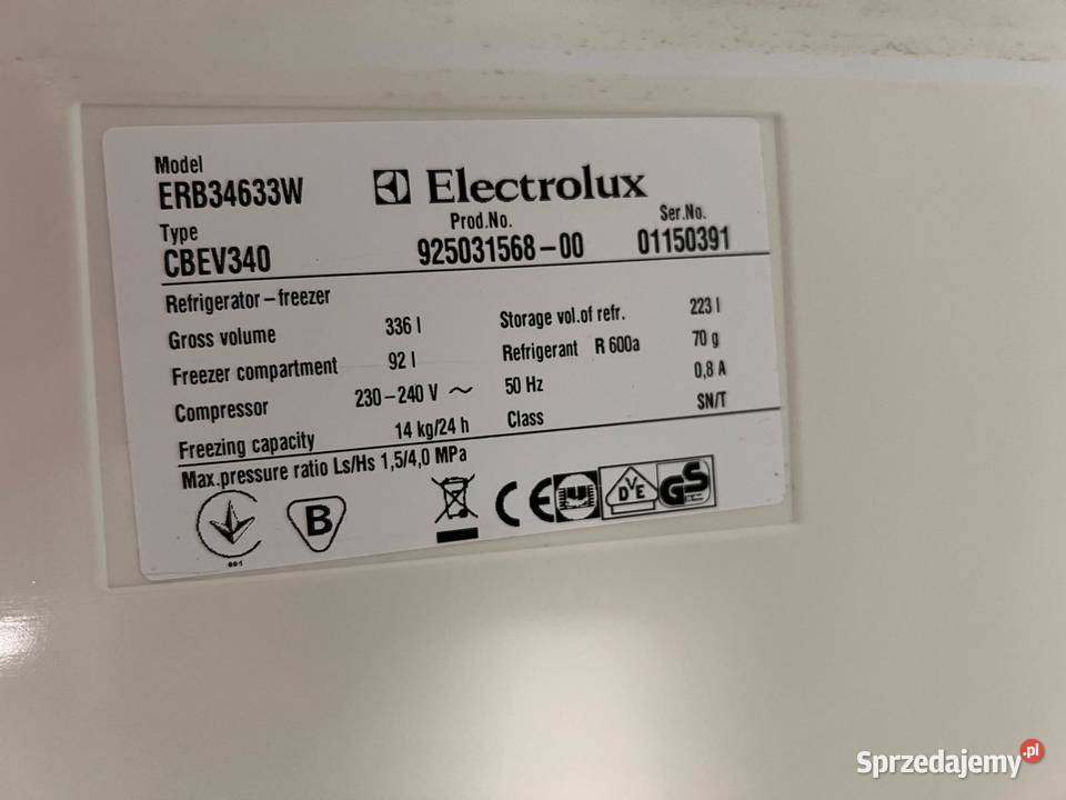 Lodówka ELECTROLUX 185 A Transport Gwarancja mazowieckie Warszawa