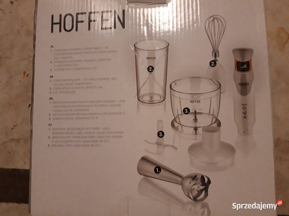 Hoffen Blender ręczny z malakserem pełny zestaw sprzedam