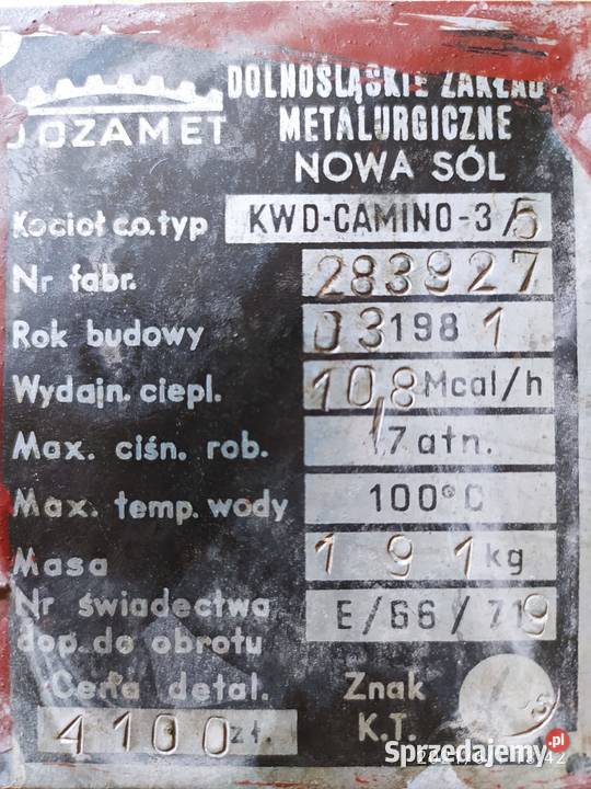 Piec c o CAMINO sprawny Mrągowo