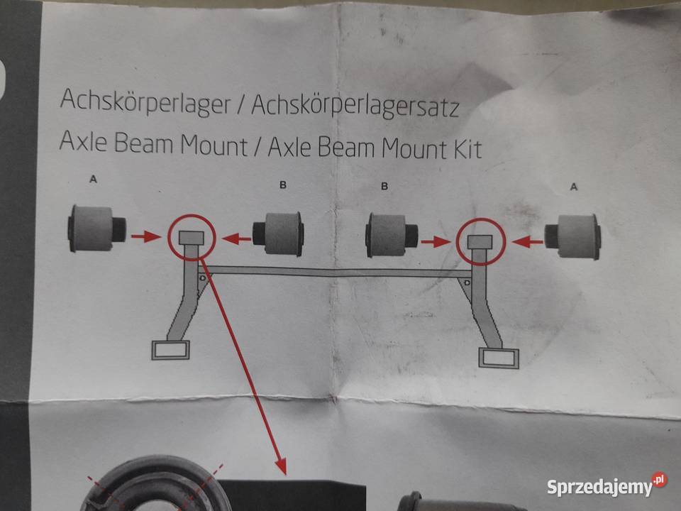 FEBI Bilstein 31722 tuleja zestaw napr belki VW