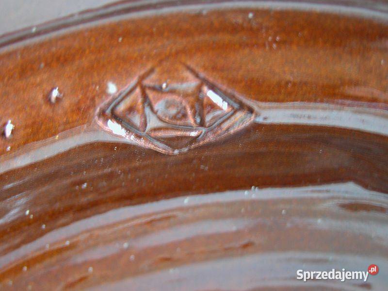 stara ceramiczna lampa lampka oryginał sygnowana Gorzów Wielkopolski