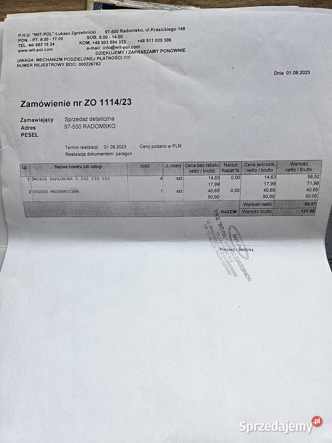Skoda Octavia 1 20 115 plus LPG wazne oplaty Gomunice