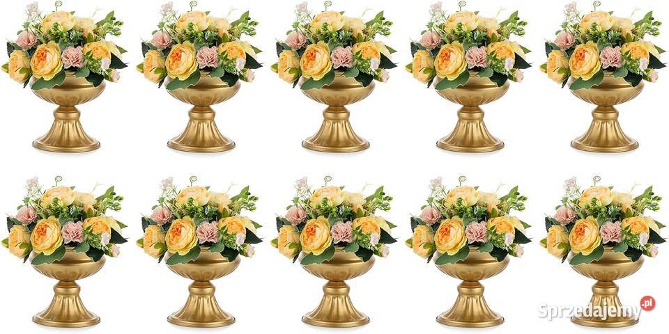 Wazon stojak NUPTIO na kwiaty złoty Komplet 10 Warszawa