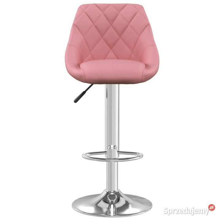 Stołek barowy różowy obity aksamitem WM335299 Warszawa