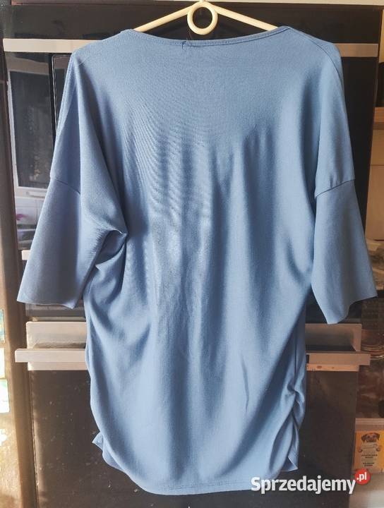 Bluzka niebieska ze zdjęciem 34 rękawa Bluzki i koszule Piaseczno sprzedam