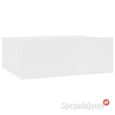 vidaXL Wisząca szafka nocna, biała 40x30x15 cm materiał drew