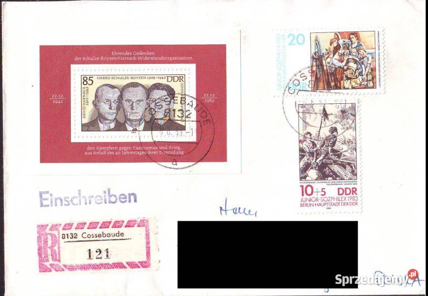 Kop z koresp Filat NRD Polska 1983 Gliwice