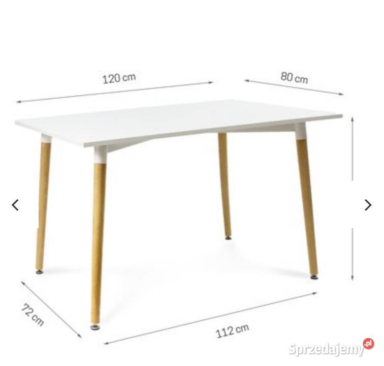 Duży biały stół 120cm Darmowa dostawa