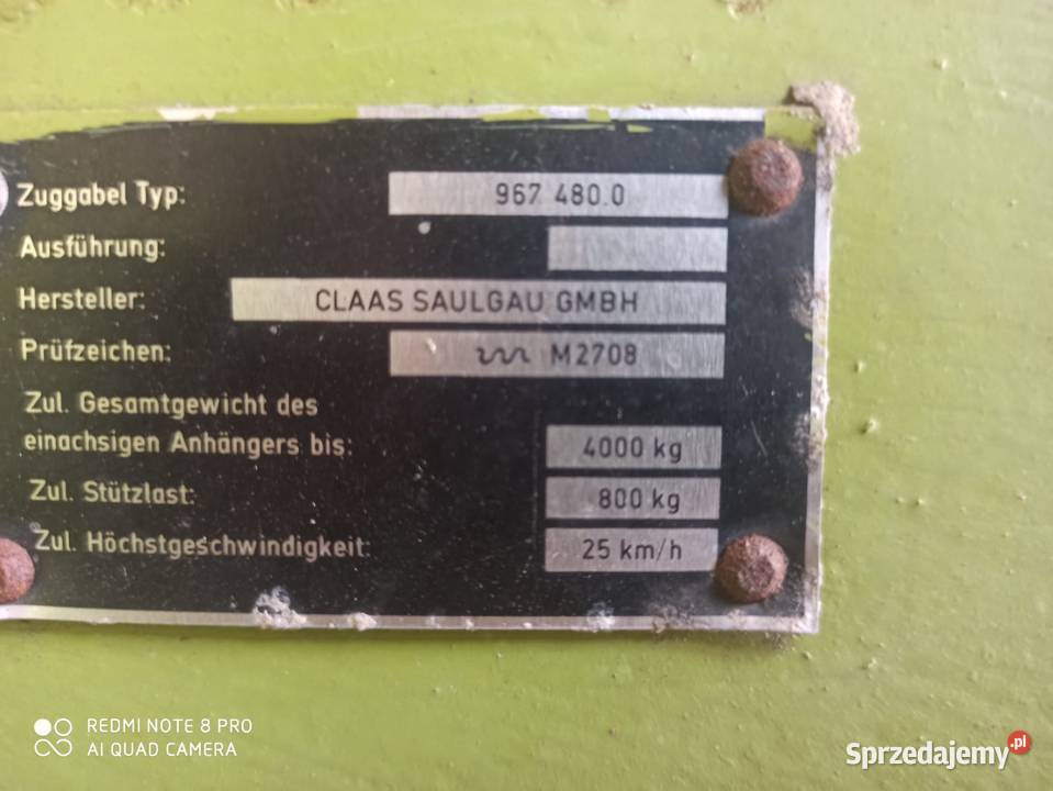 Przyczepa samozbierająca Claas K28 sprzedam