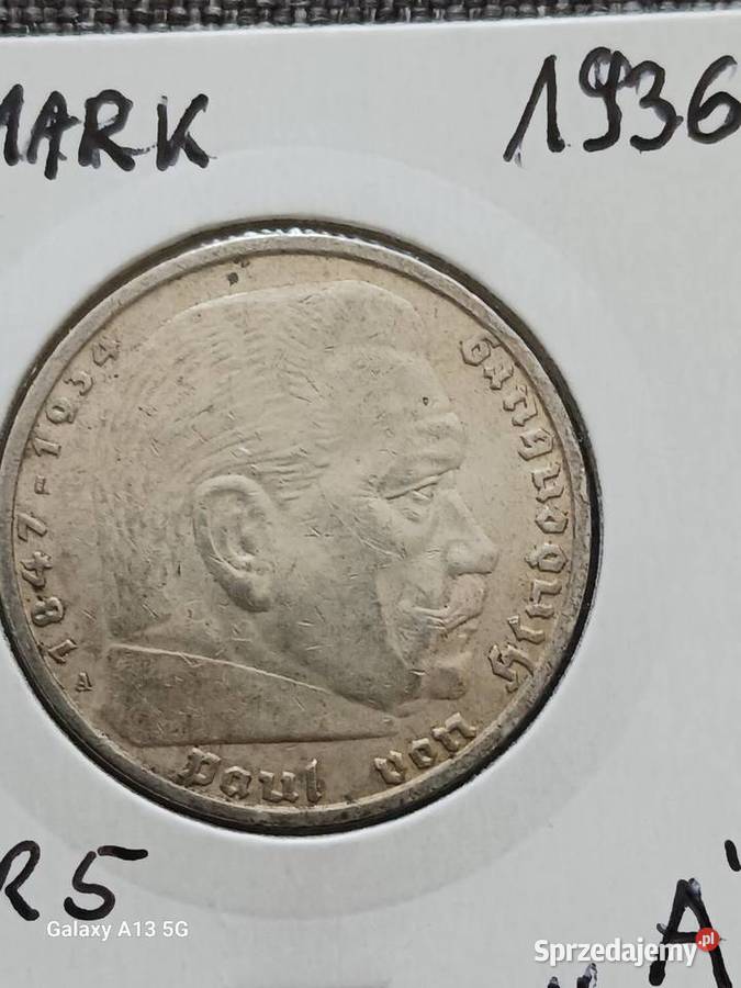 5 Marek Niemcy Paul von Hindenburg 1936 rmen A wielkopolskie Konin