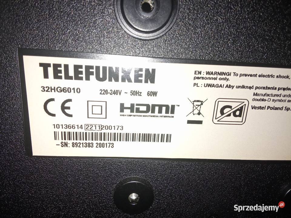 TV Telefunken 32 cale DVBT 2 USB Telewizory śląskie Imielin