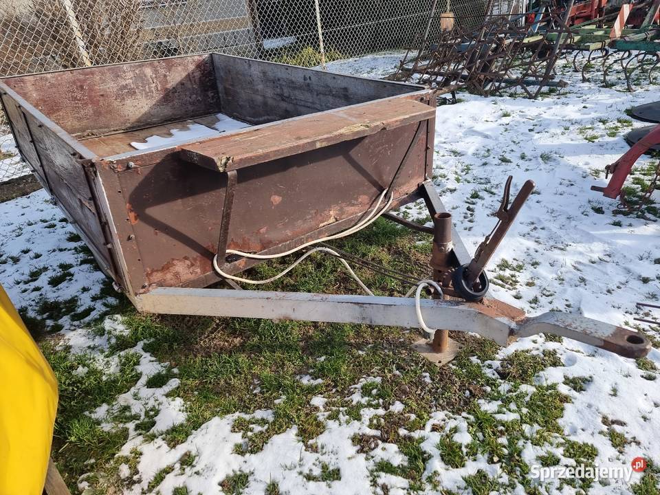 przyczepa jednoosiowa rolnicza platforma nieuszkodzony Grybów