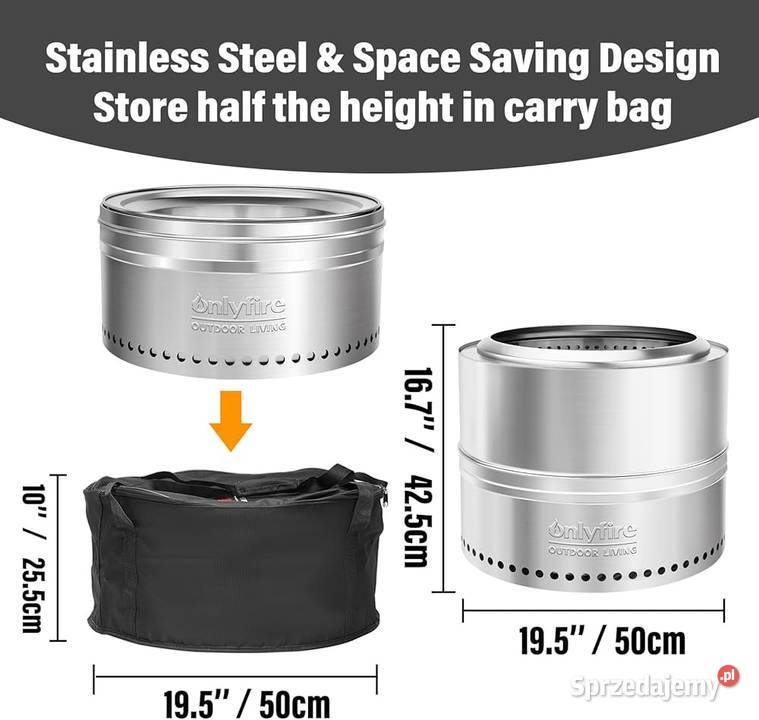 Onlfire Palenisko Bezdymne Palone Drewnem