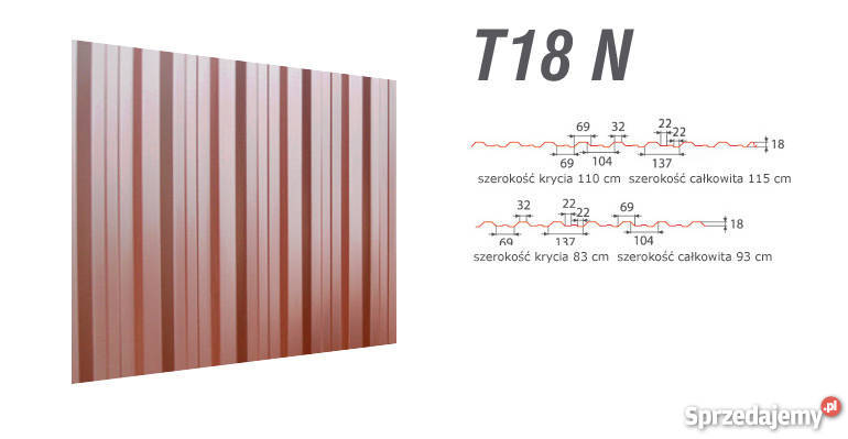 BLACHA TRAPEZOWA T18 T7 BLACHODACHÓWKA lubelskie Karmanowice