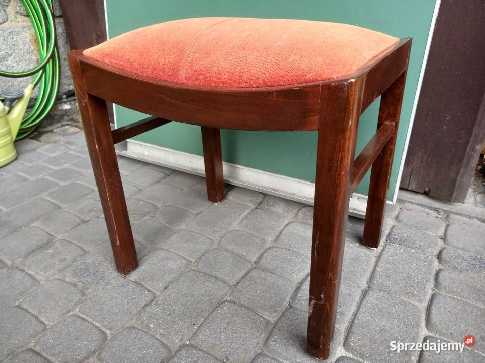 Stary taboret stołek na sprężynach do fortepianu wielkopolskie