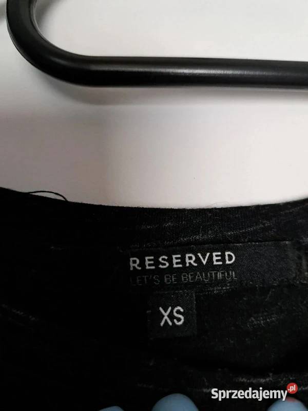 Czarna koszulka bez rękawków Reserved XS z Topy i koszulki Trąbki Wielkie sprzedam