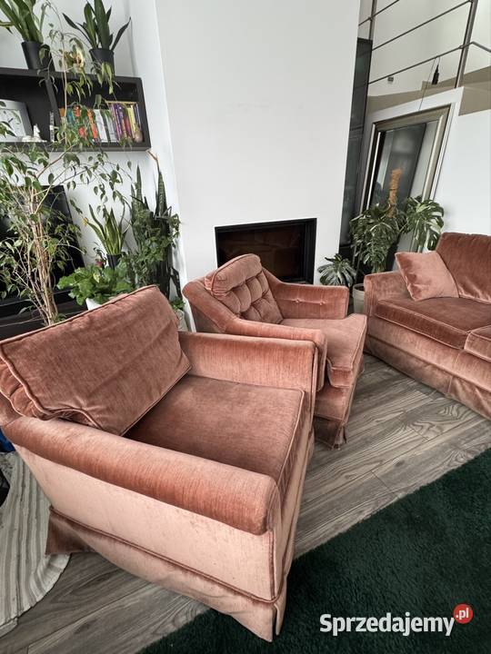 Vintage Sofa i trzy fotele