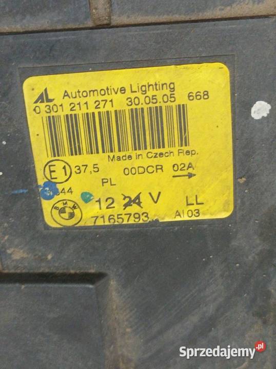 LAMPA PRZÓD LEWA XENON EUROPA E63 7165793 Bmw Lampy przednie