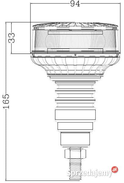 Lampa błyskowa LED LP mocowana na uchwyt DIN Kamionna