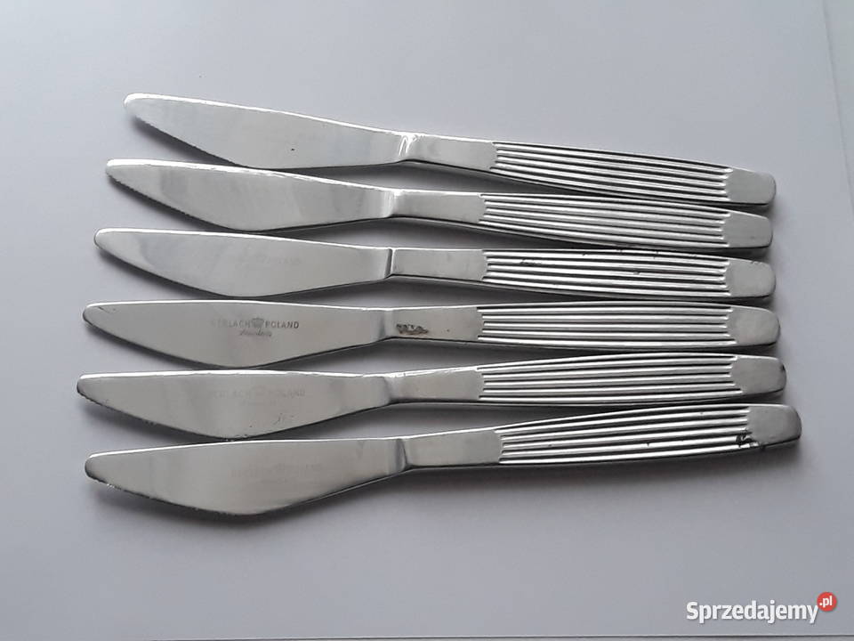 Noże obiadowe 3 PASECZKI PASKI Gerlach sztućce Dąbrowa Górnicza sprzedam