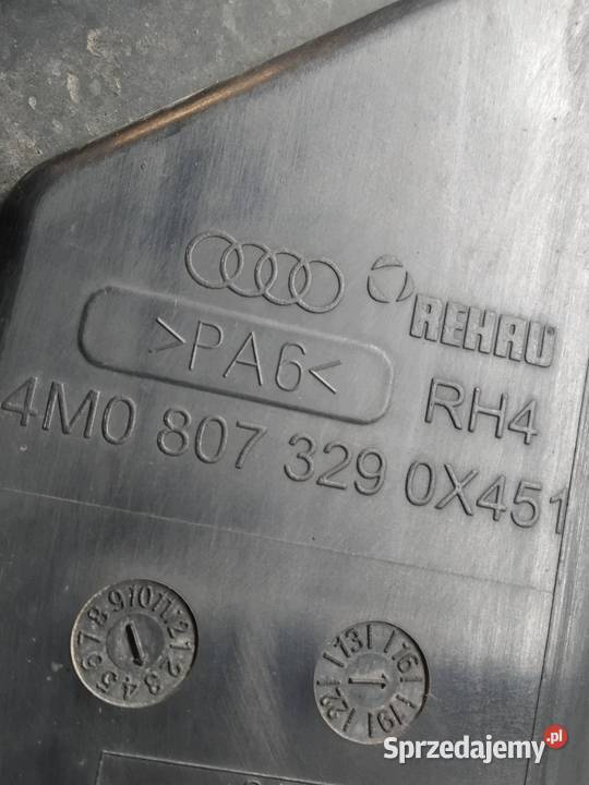 ŚLIZG ZDERZAKA TYŁ KOMPLET 4M0807458 Audi Q7 II Rok produkcji 2017