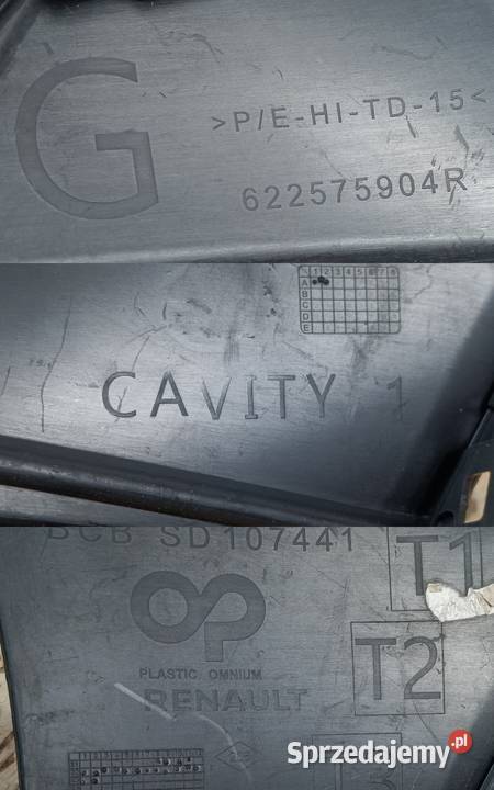 RENAULT MEGANE V ETECH OSŁONA KRATKA WLOT osobowe