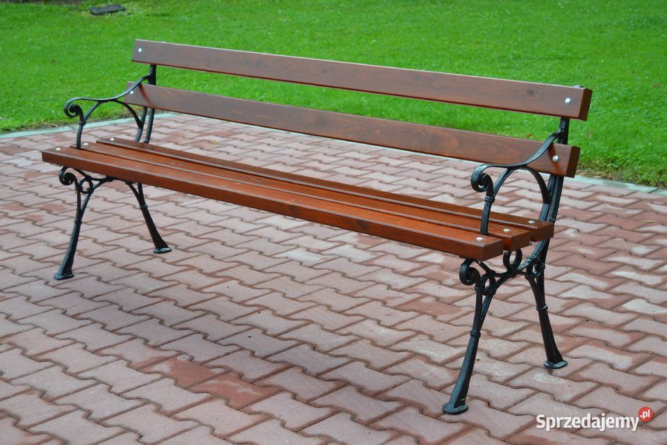 Ławka Parkowa Ogrodowa Miejska z podłokietnikiem metal Dom i Ogród