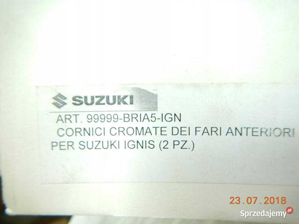 RAMKI PRZEDNICH REFLEKTORÓW CHROM SUZUKI IGNIS osobowe