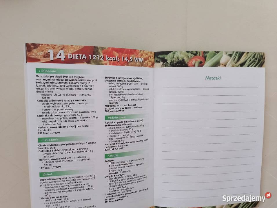 Książeczka dwustronna DIETY 1200kcal1500 kcal Oborniki sprzedam