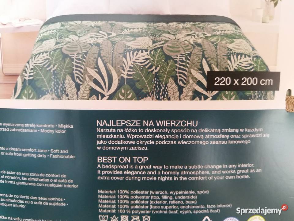 NAJTANIEJ Narzuta Na Łóżko Kapa 200 x 220 7 śląskie Zabrze sprzedam