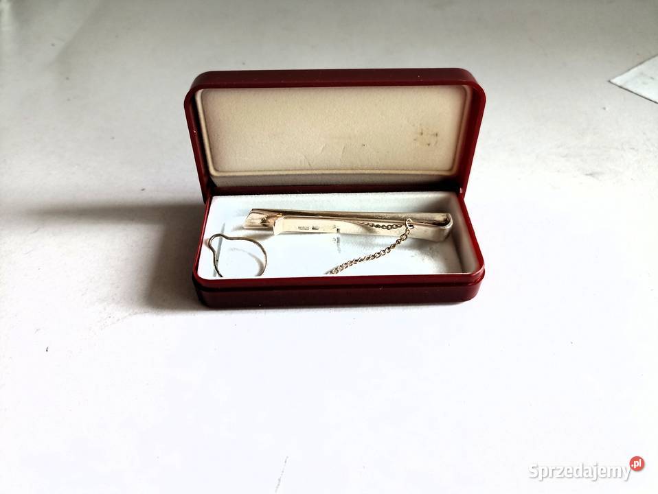 Spinka do krawata srebrna vintage łódzkie Bełchatów